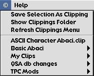 Clippings Menu